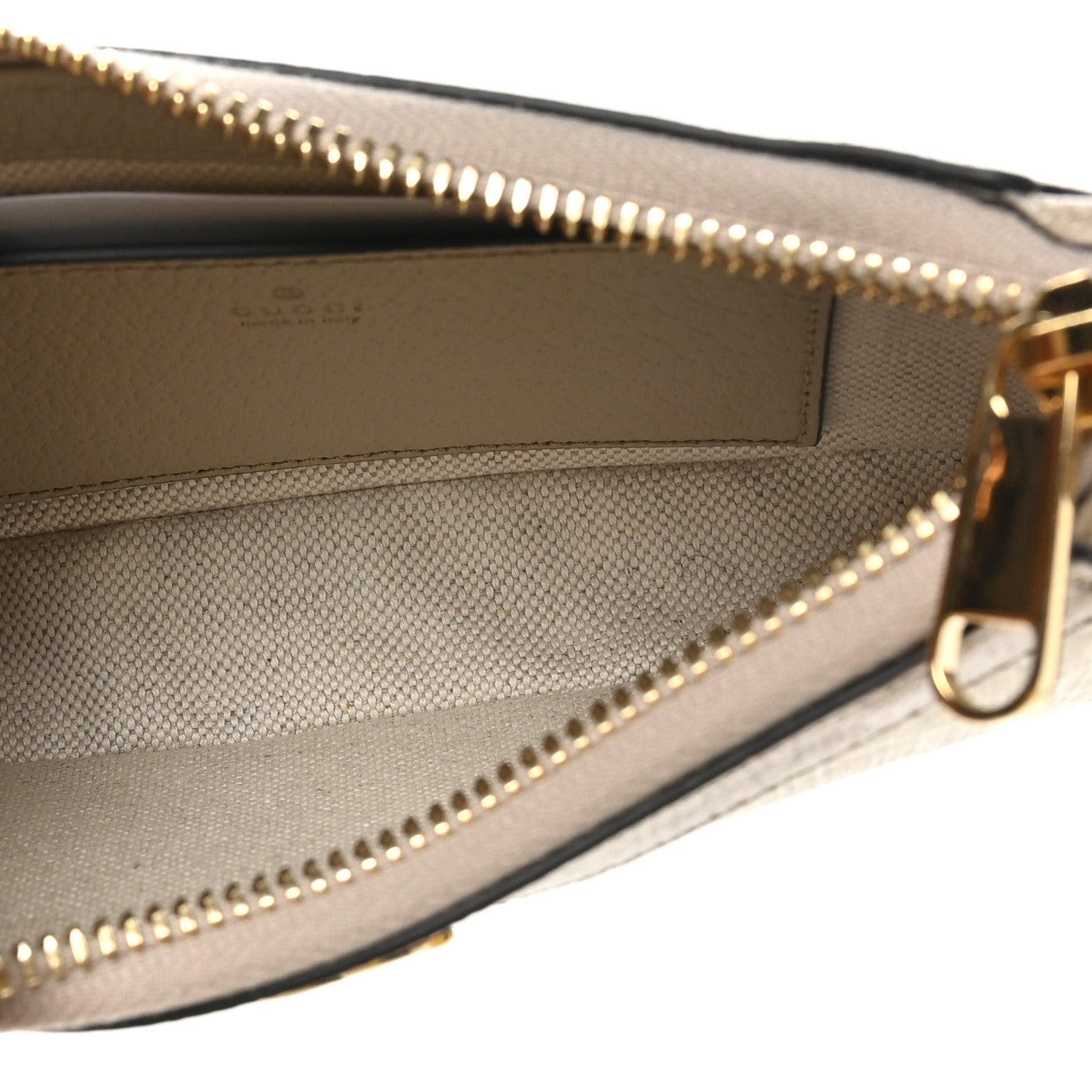 Gucci GG Supreme Monogram Textured Dollar Calfskin Web Mini Ophidia GG Handbag Beige Mystic White Oatmeal