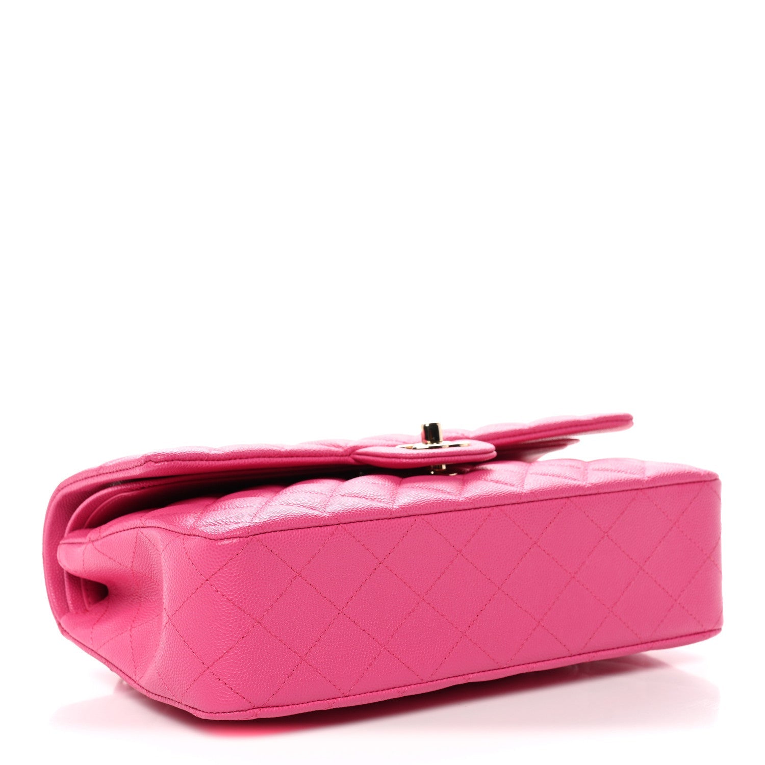 Chanel Caviar Quilted Medium Double Flap Dark Pink
