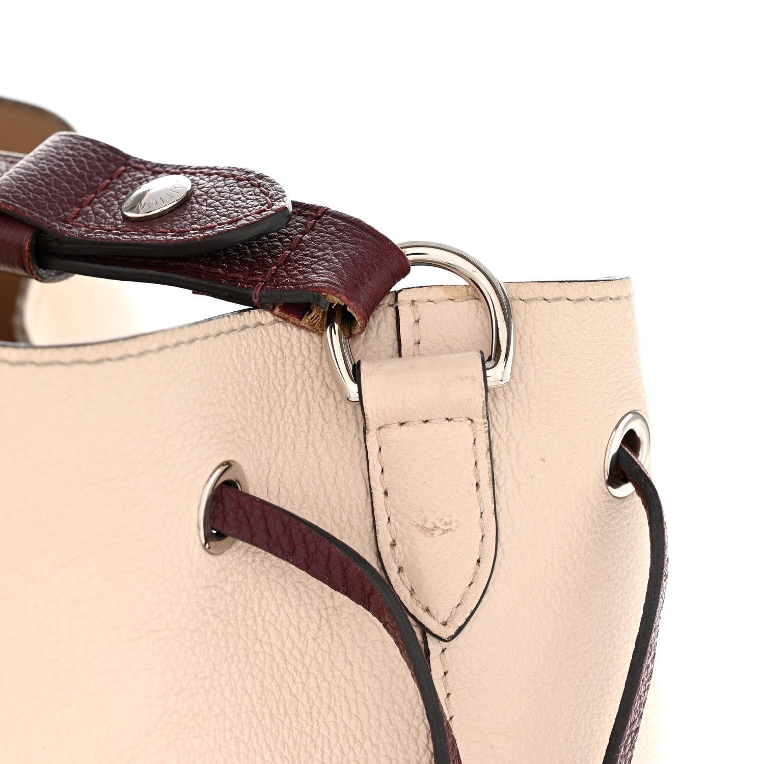 Louis Vuitton Calfskin Lockme Bucket Soie Quartz Calla