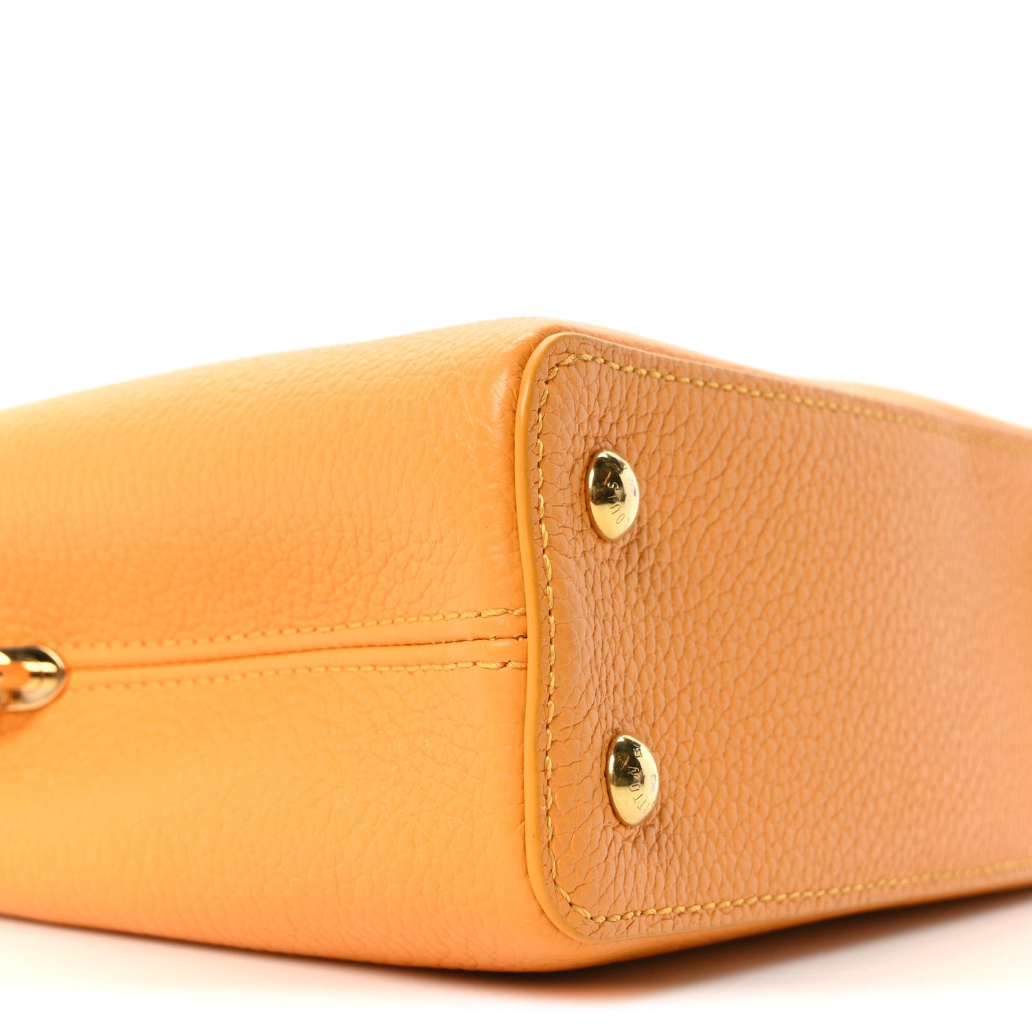 Louis Vuitton Taurillon Mini Capucines Sunbeam Yellow