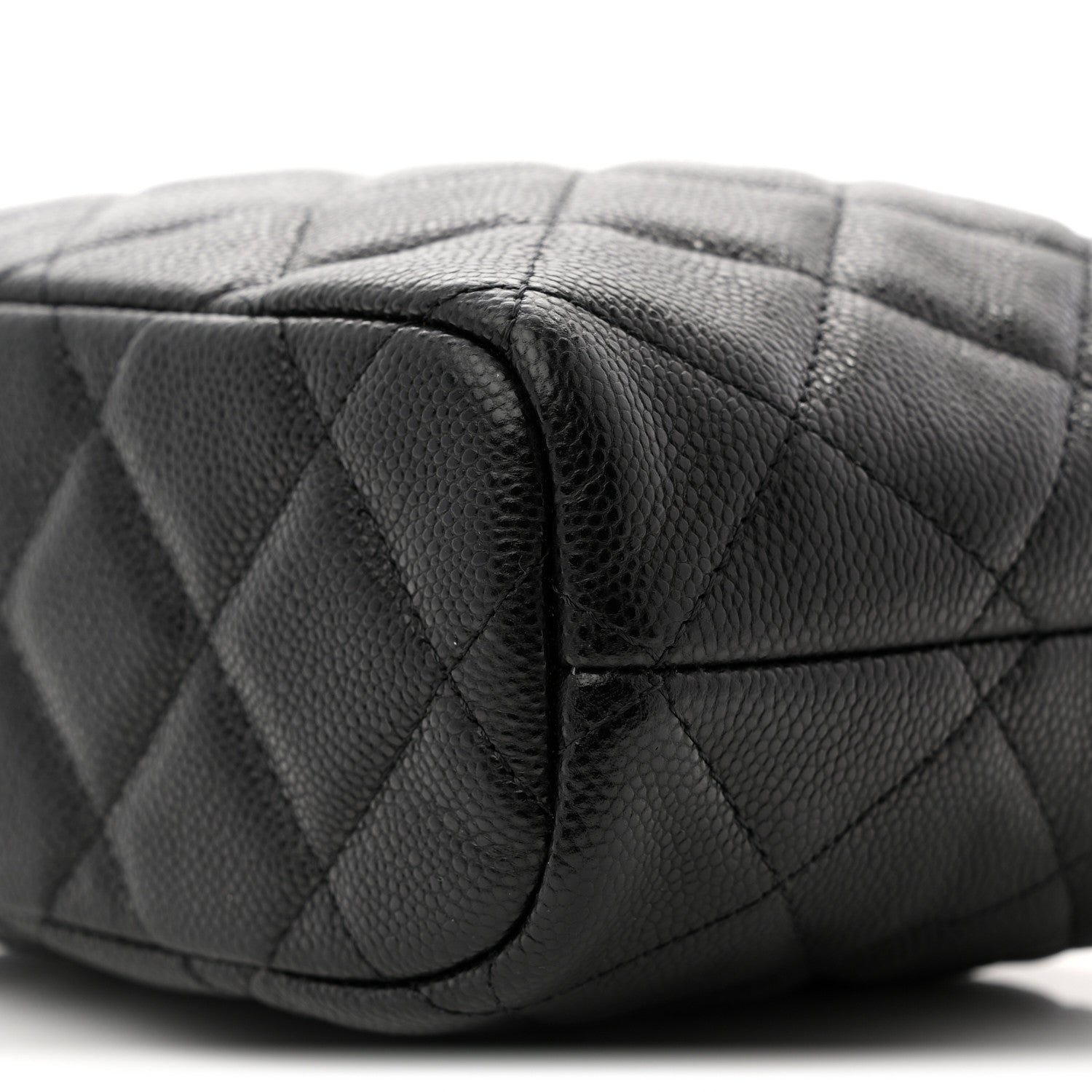 Chanel Caviar Quilted Hobo Clutch With Chain  Black