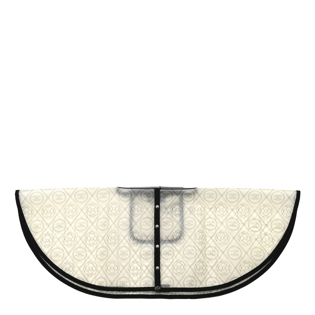 PVC Calfskin Coco Bag Raincoat White Black