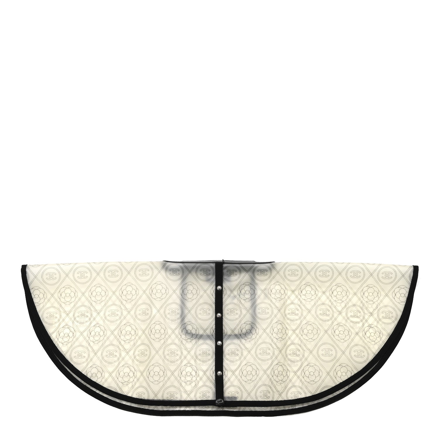 PVC Calfskin Coco Bag Raincoat White Black