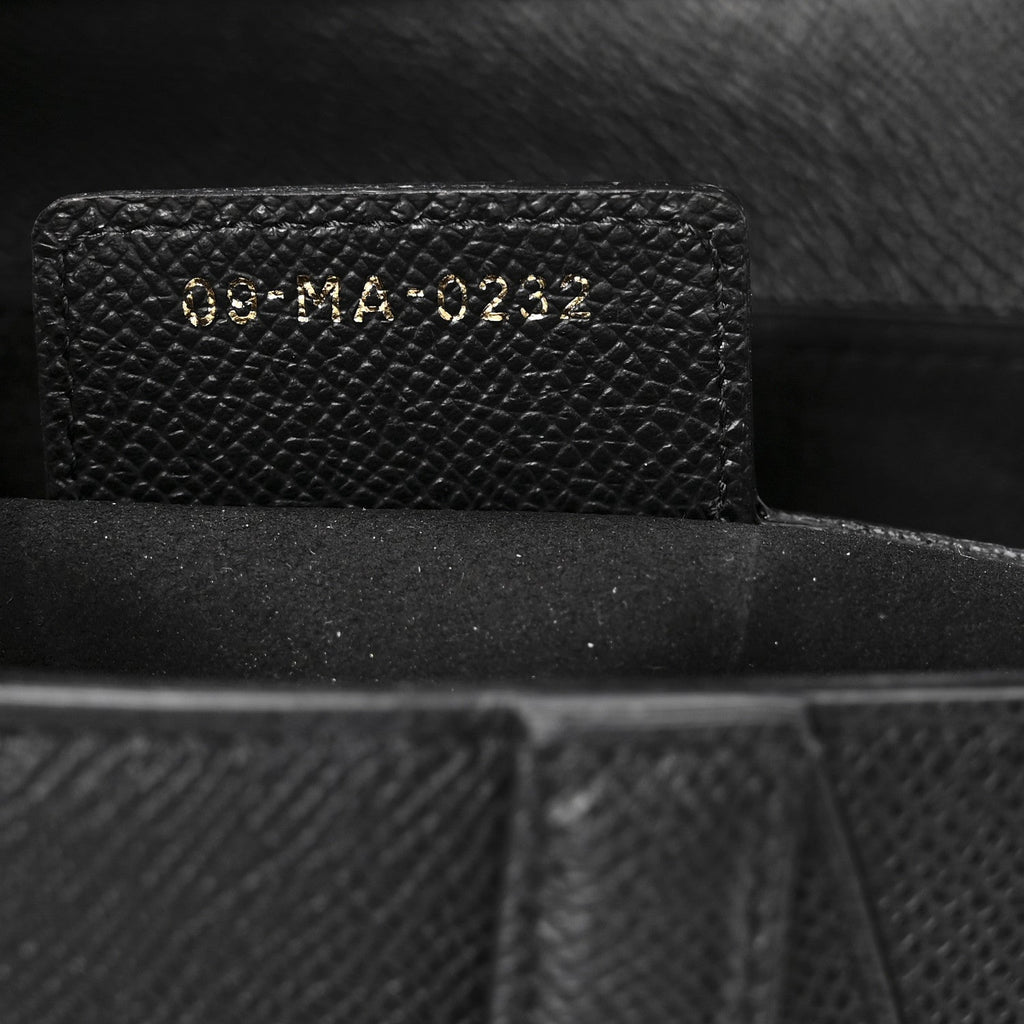 Christian Dior Grained Calfskin Saddle Bag Black