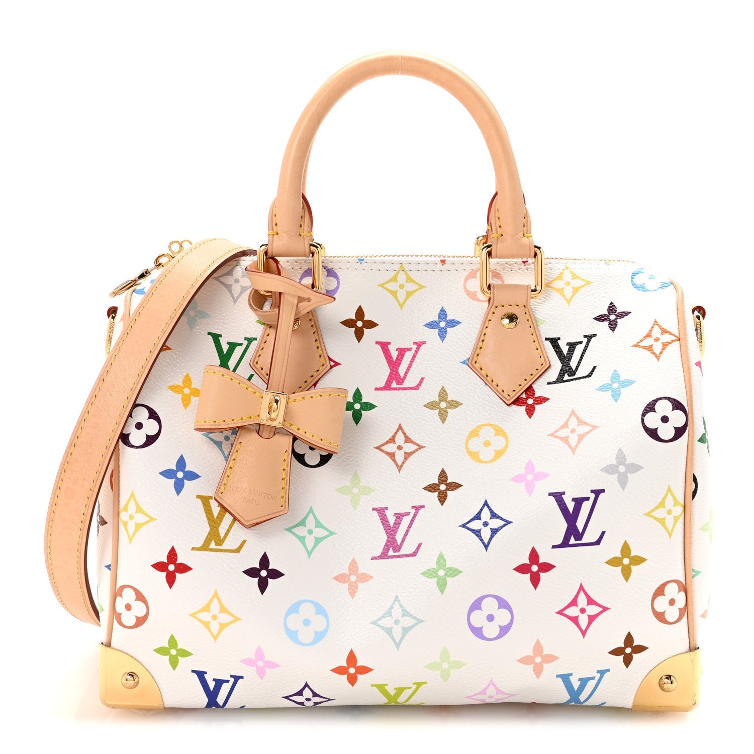 Louis Vuitton LV X TM Monogram Multicolor Speedy Bandouliere 25 White