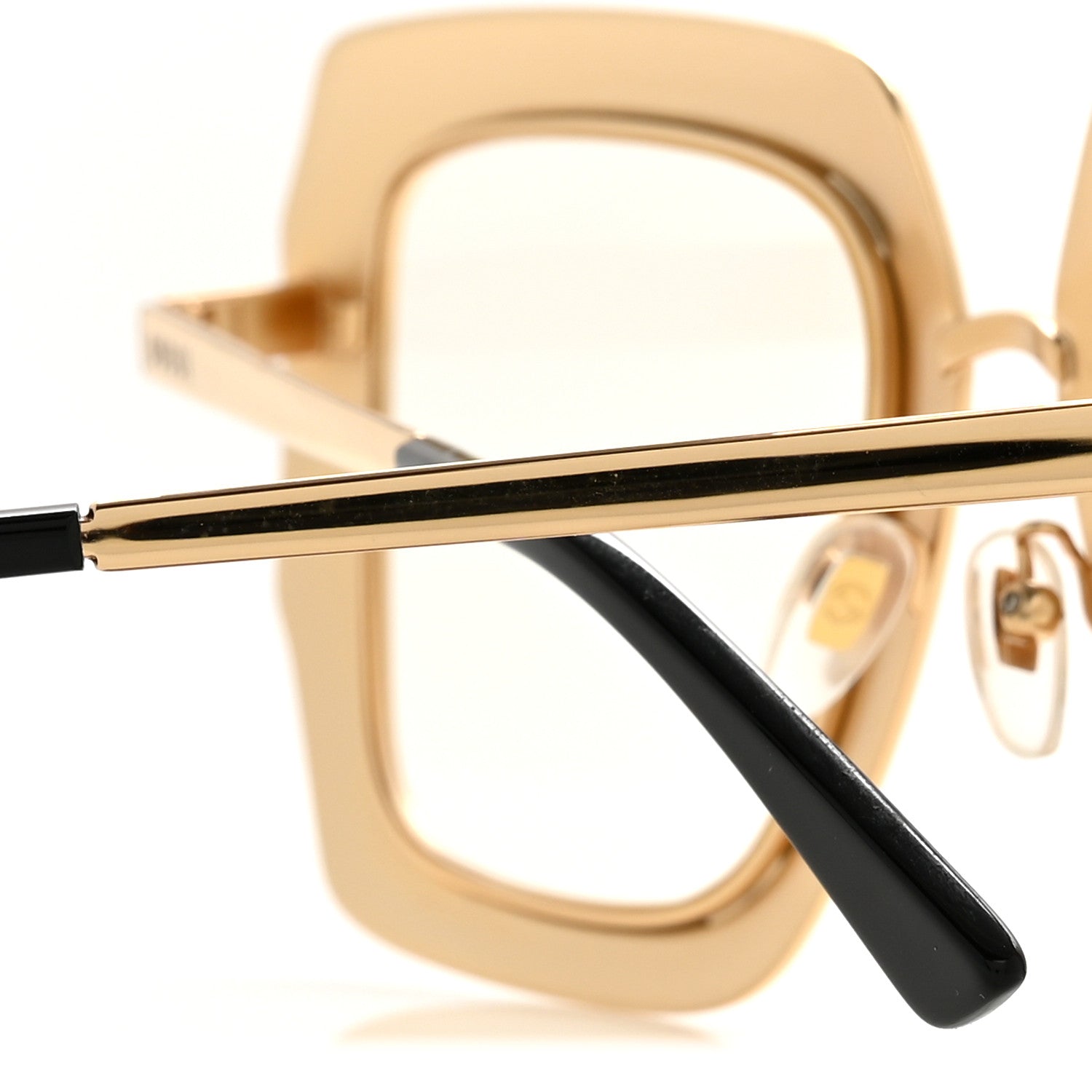 Gucci Metal Acetate Crystal Oversize GG0115S Eyeglasses Gold