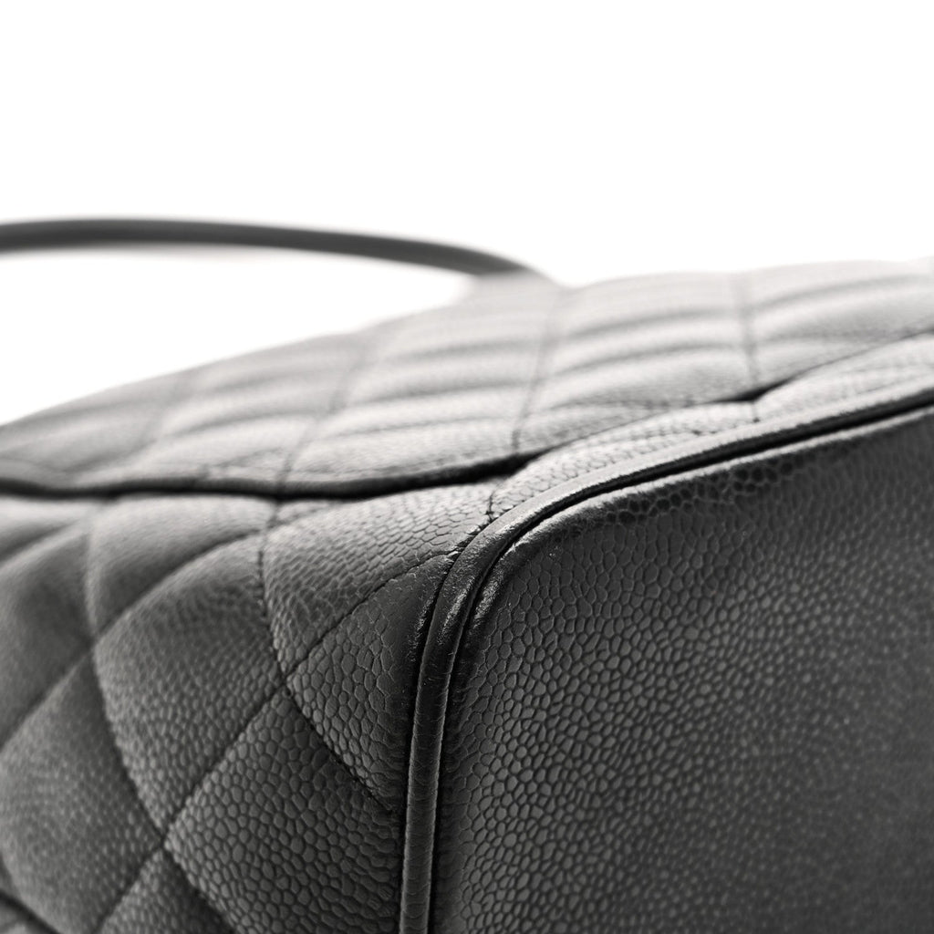Chanel Caviar Quilted Medallion Tote Black