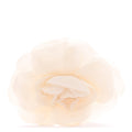 Crepe Satin Camellia Brooch White