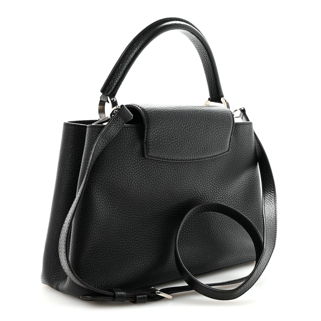 Louis Vuitton Taurillon Capucines PM Black