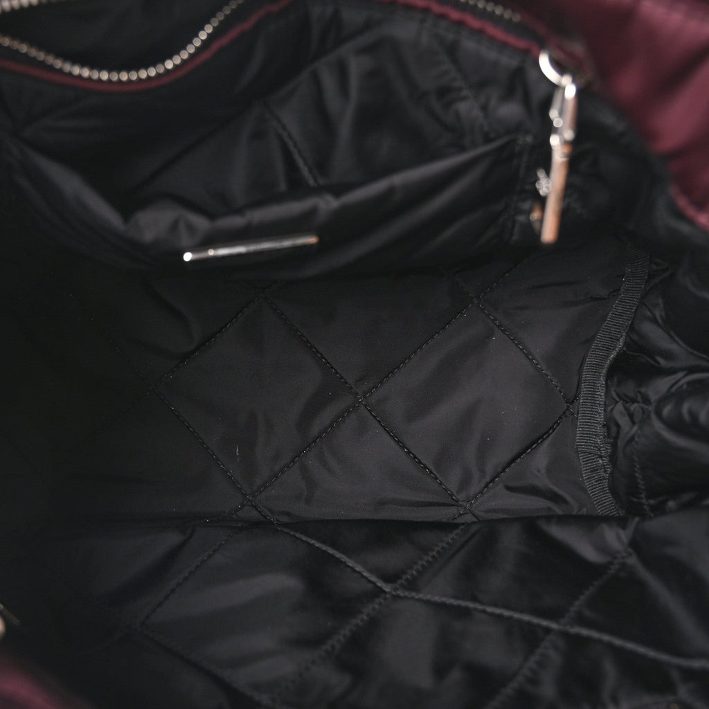 Prada Tessuto Nylon Bomber Tote Bordeaux