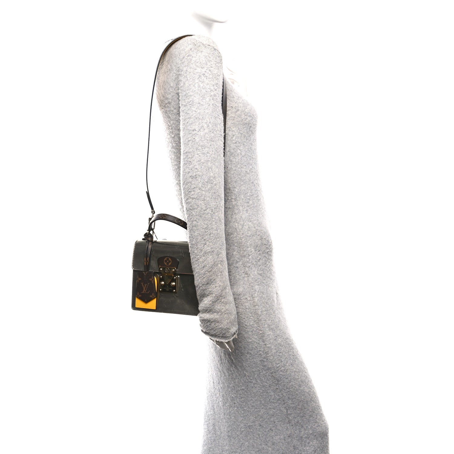 Louis Vuitton Vernis Epi Monogram Spring Street Bitume Metallise