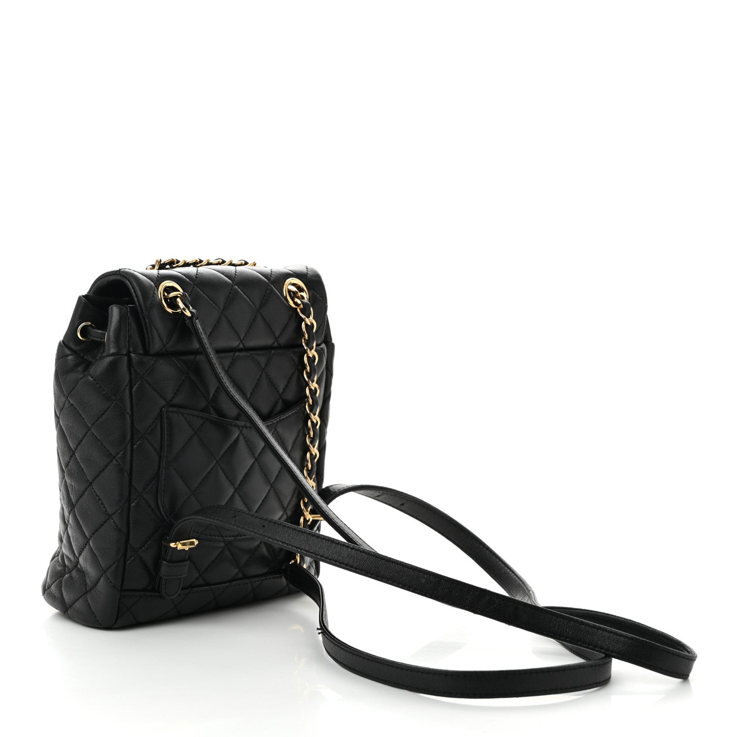 Chanel Lambskin Quilted Mini Urban Spirit Backpack Black