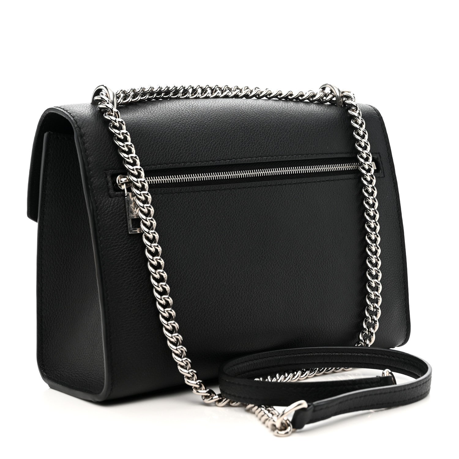 Louis Vuitton Soft Calfskin Mylockme Chain Bag BB Black