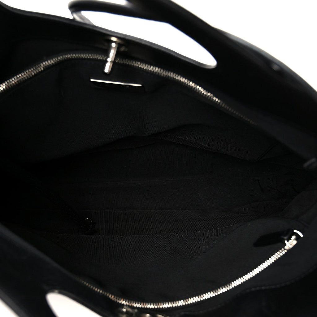 Chanel Crumpled Calfskin Quilted 31 Large Shopping Bag Black