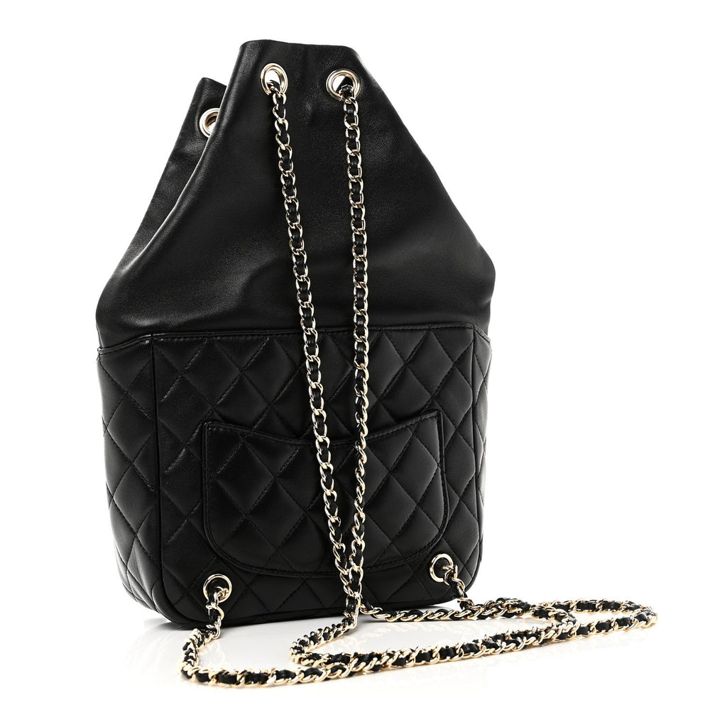 Chanel Lambskin Quilted Small In Seoul Backpack Black