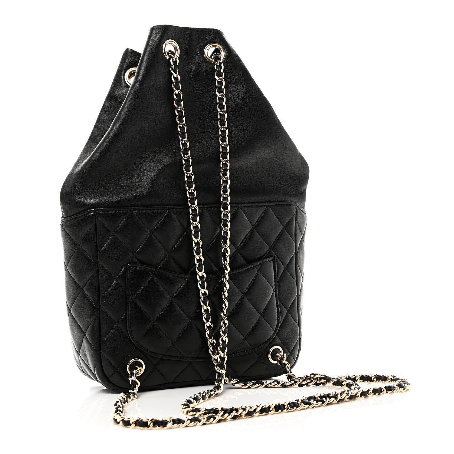 Chanel Lambskin Quilted Small In Seoul Backpack Black