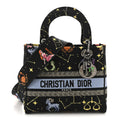 Christian Dior Canvas Pixel Zodiac Embroidered Medium Lady D-Lite Nero Multicolor
