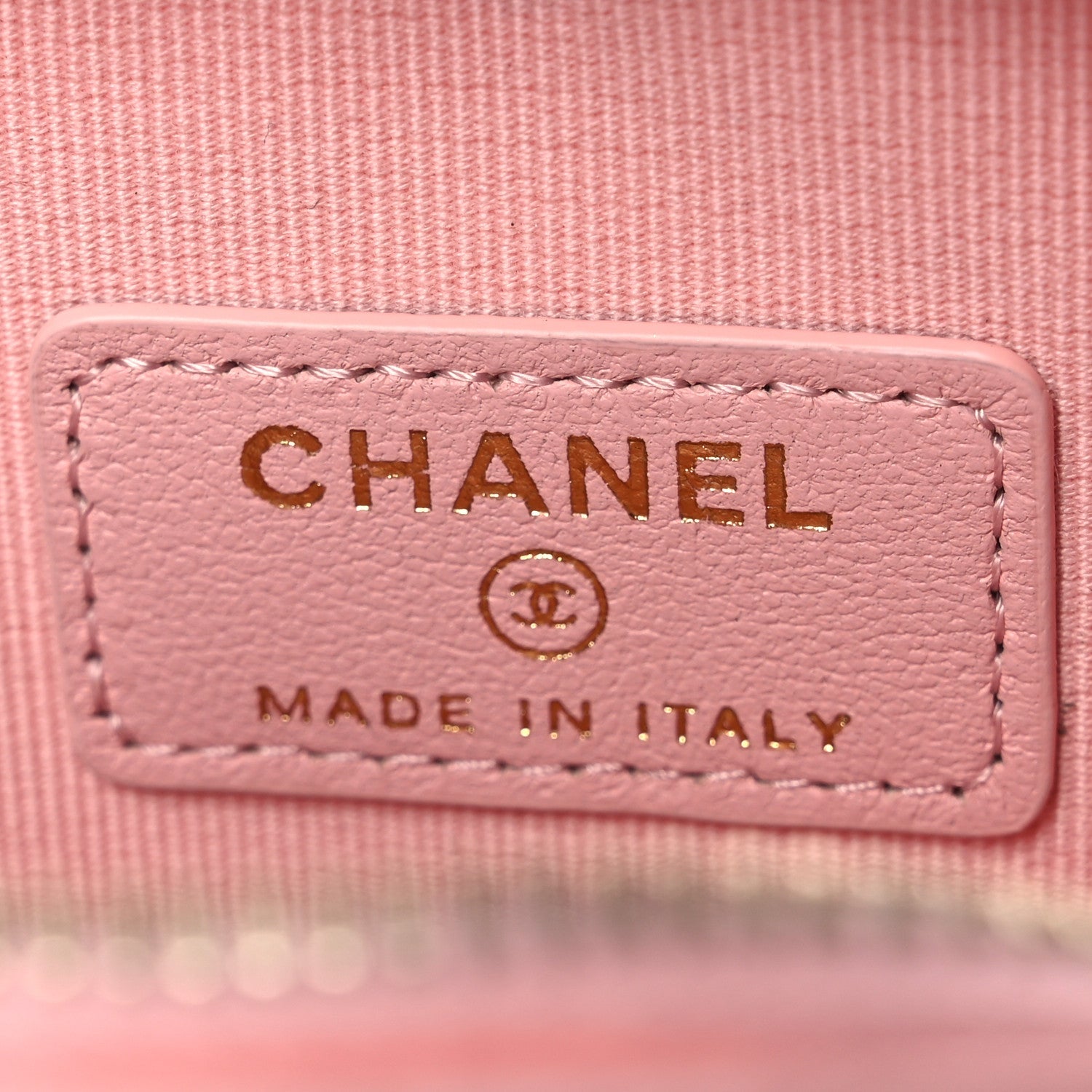 Chanel Lambskin Quilted CC In Love Heart Waist Belt Bag With Chain Light Pink