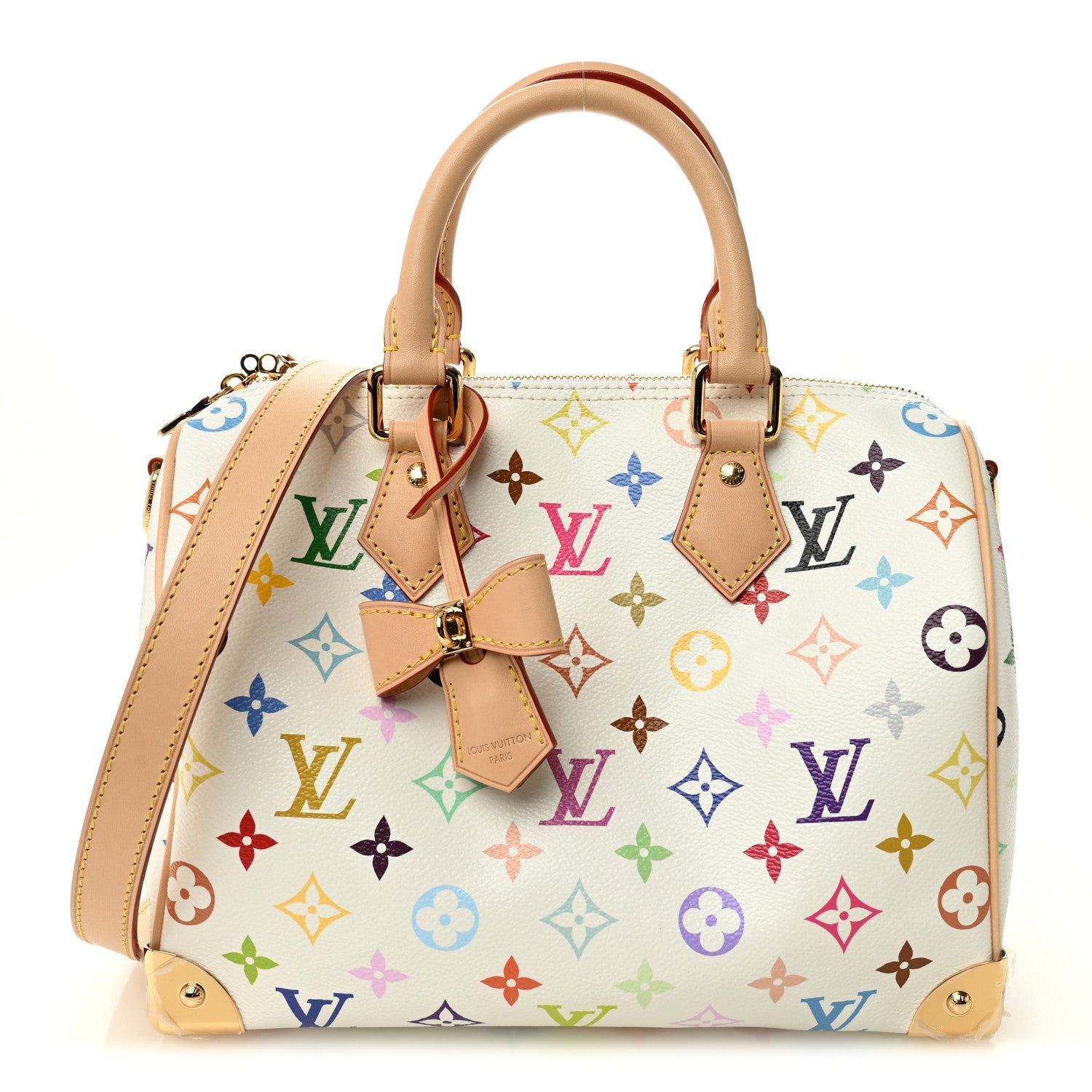 Louis Vuitton LV X TM Monogram Multicolor Speedy Bandouliere 25 White