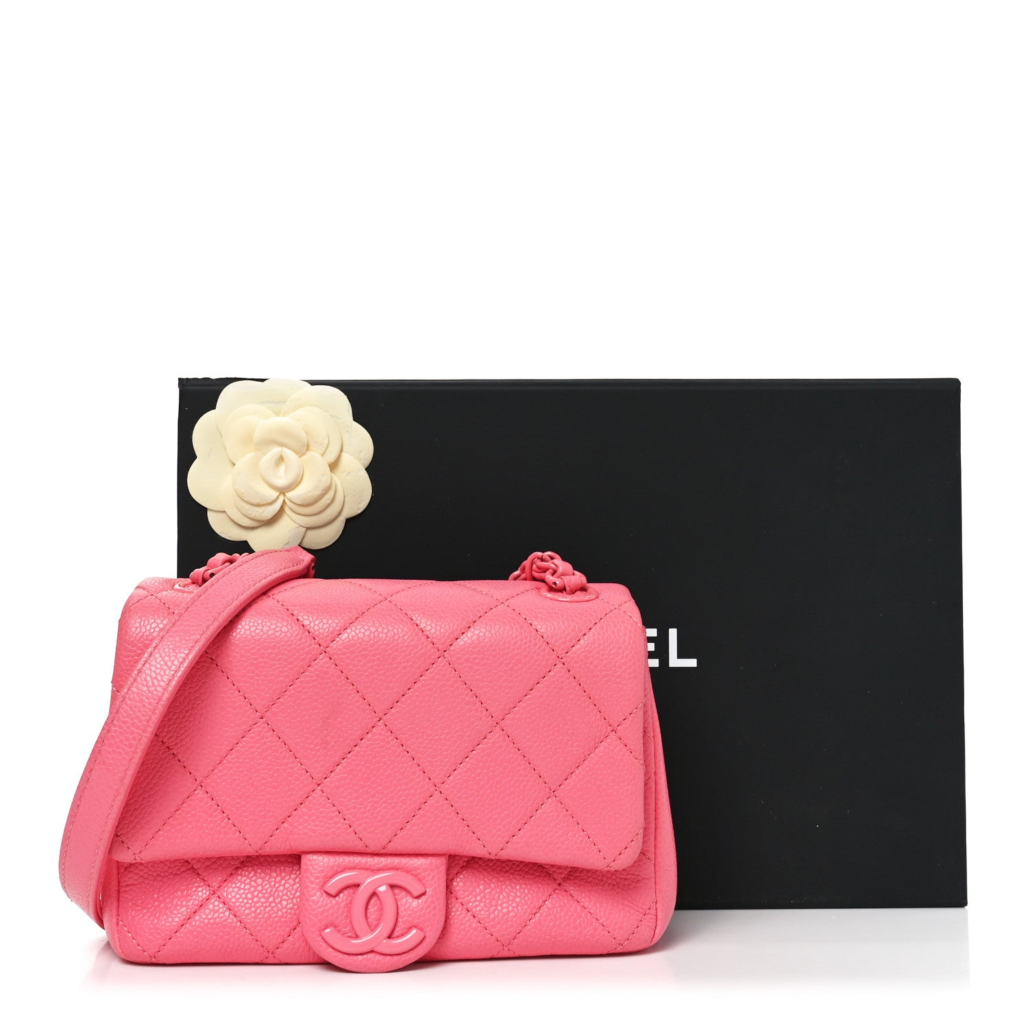 Chanel Caviar Quilted Mini Incognito Square Flap Pink