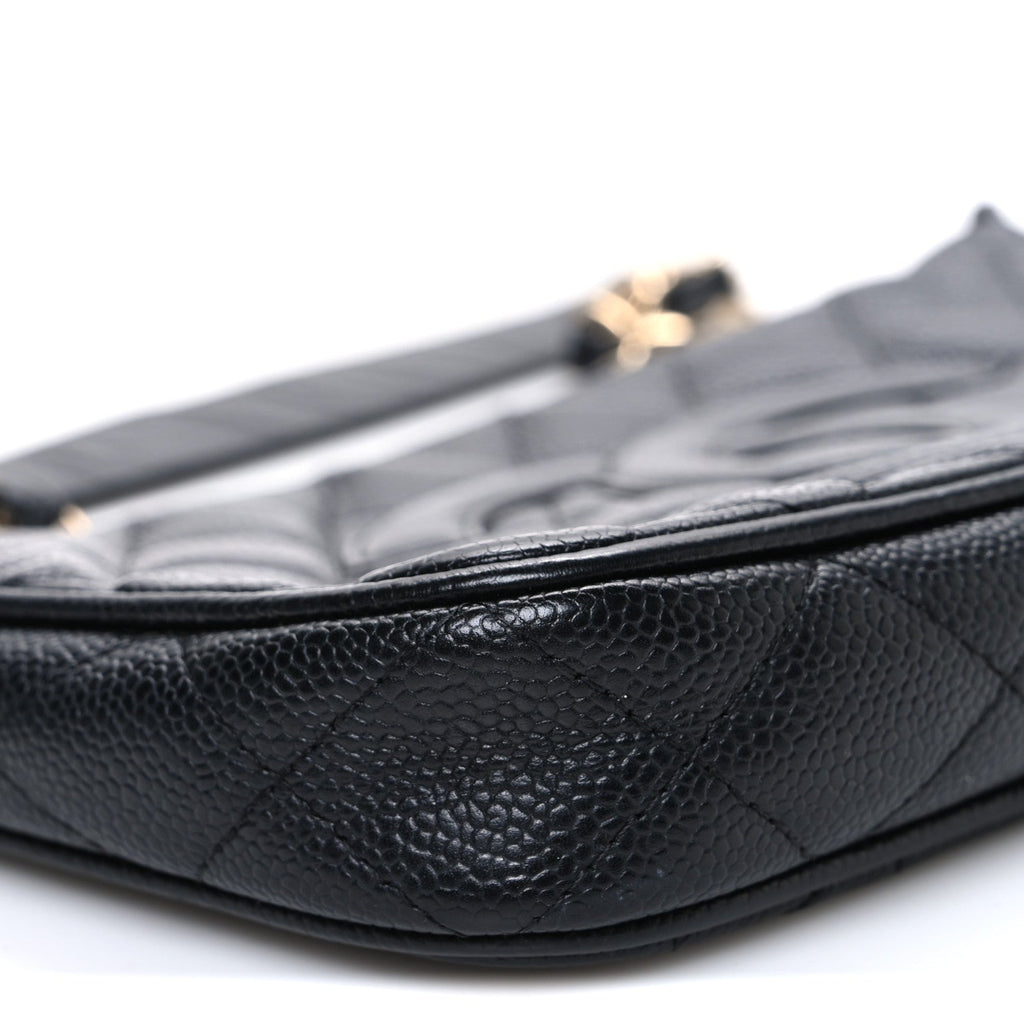 Chanel Caviar Quilted Timeless CC Shoulder Bag Black