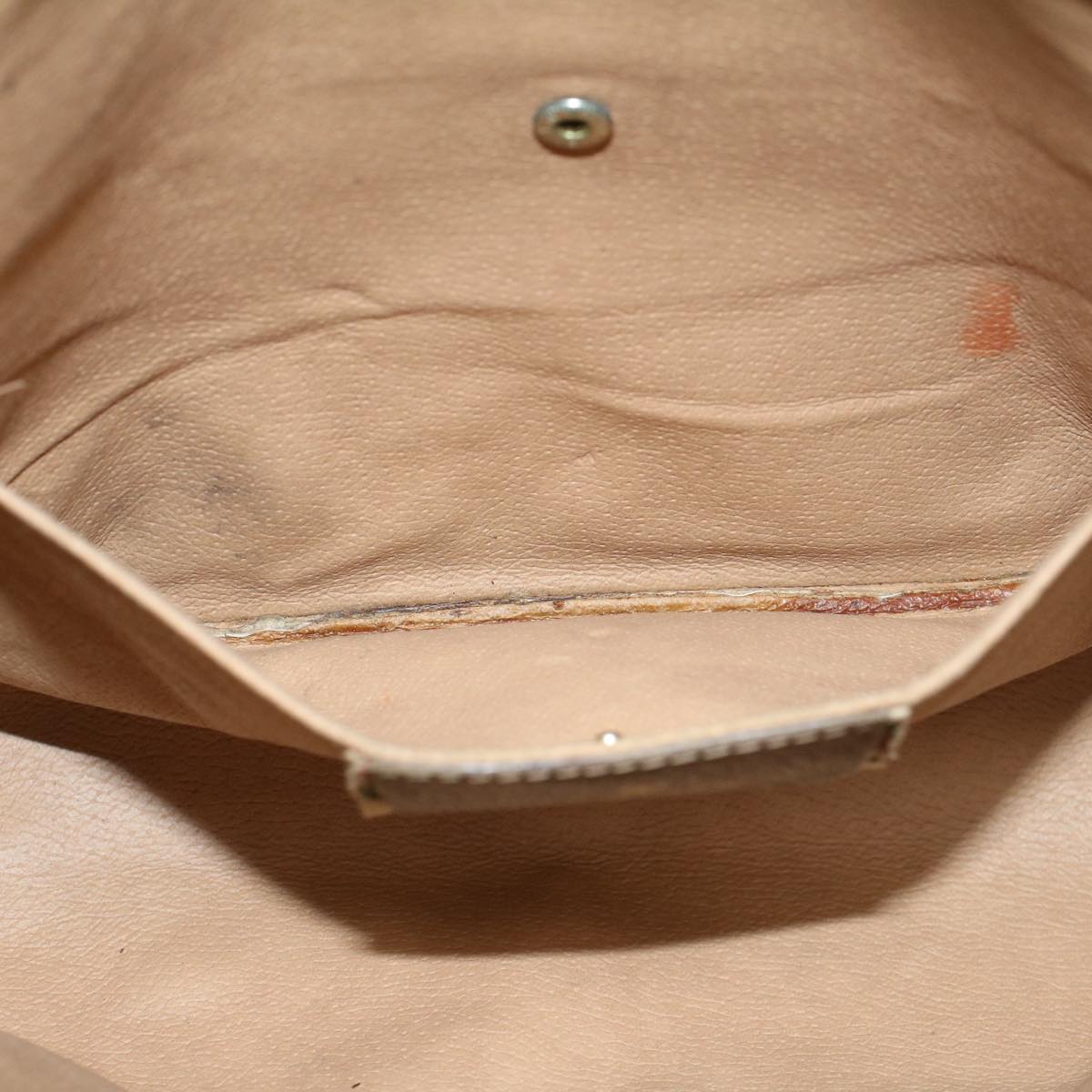 GUCCI GG Canvas Web Sherry Line Clutch Bag PVC Leather Beige Green  43092