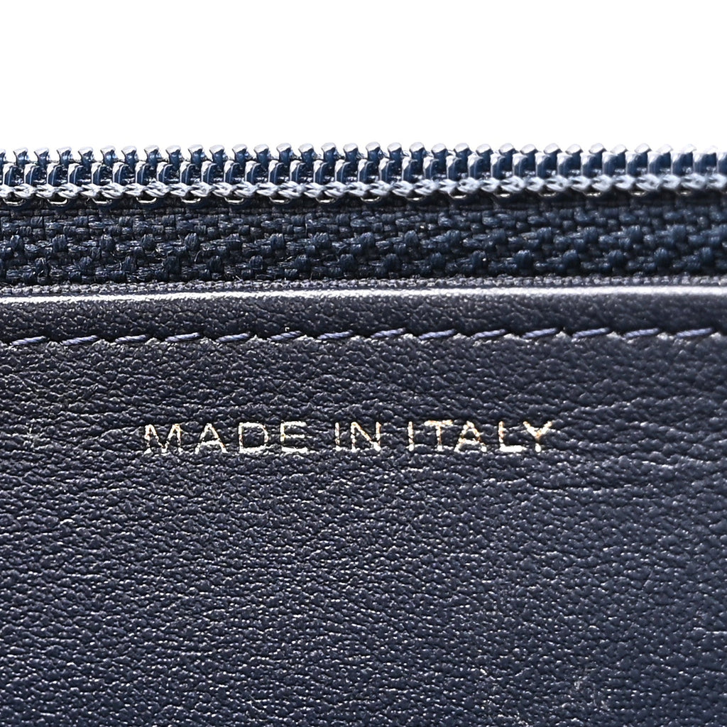 Chanel Lambskin Quilted Wallet On Chain WOC Navy