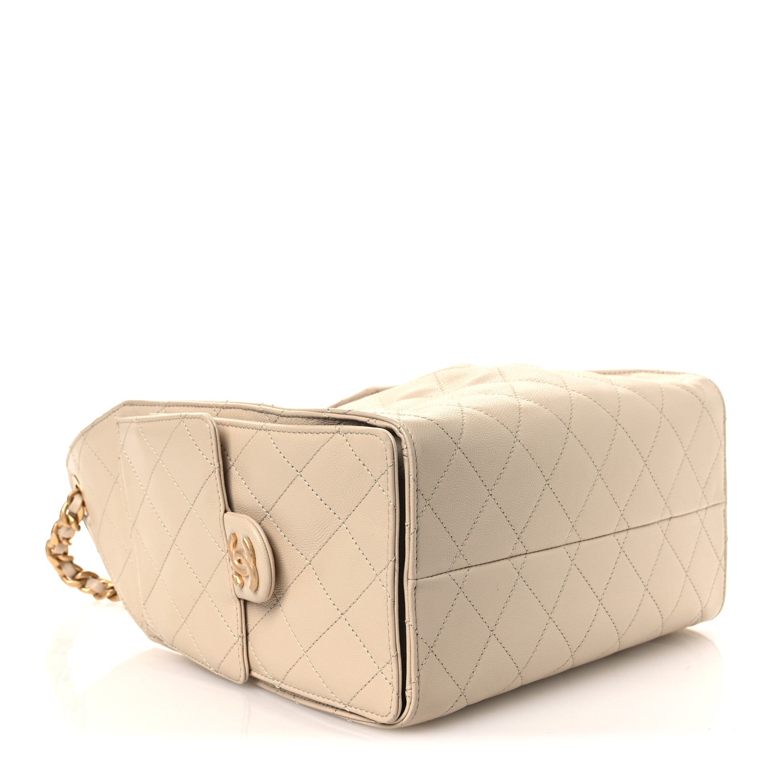Chanel Caviar Quilted Small Chanel 25 Handbag Beige