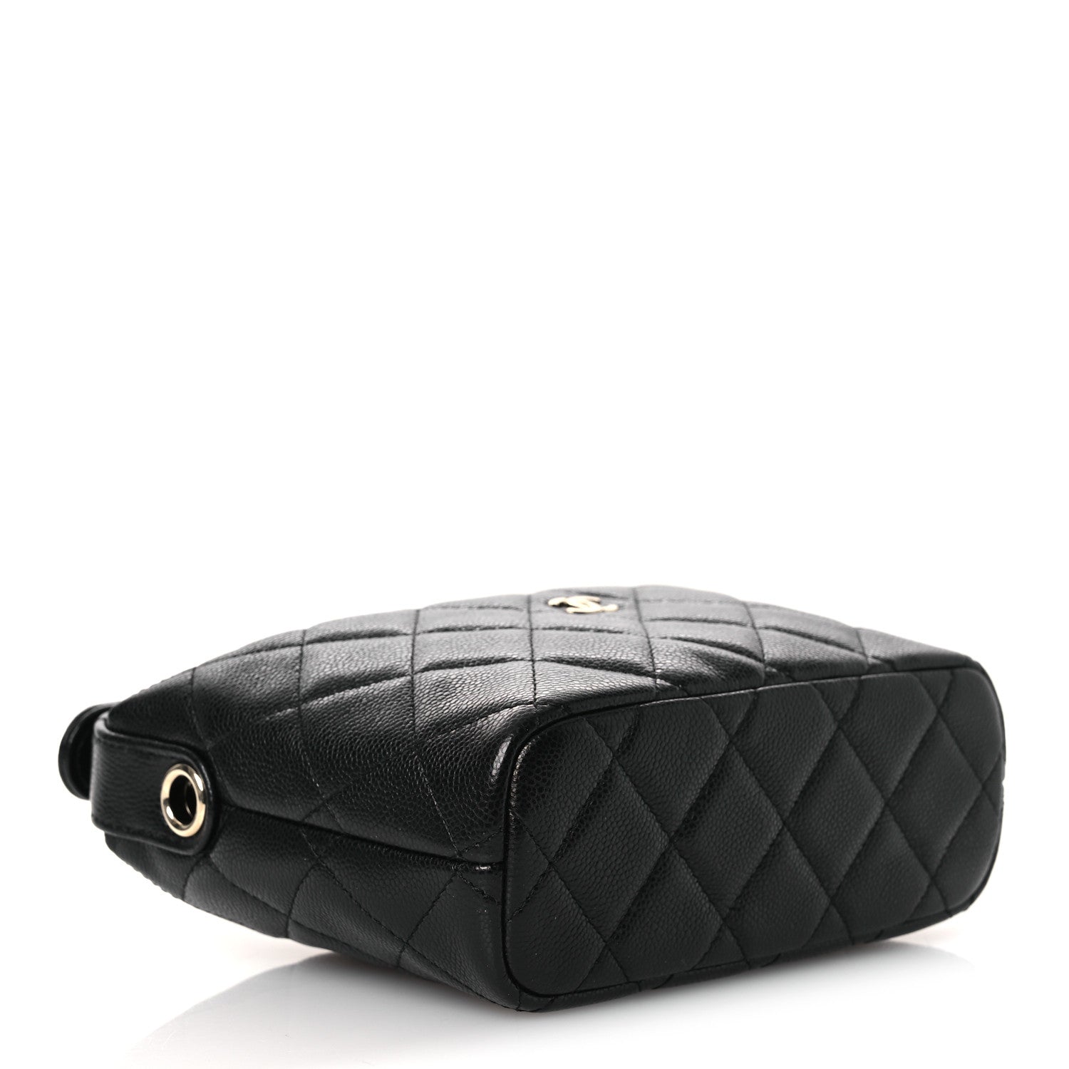 Chanel Caviar Quilted Hobo Clutch With Chain Black