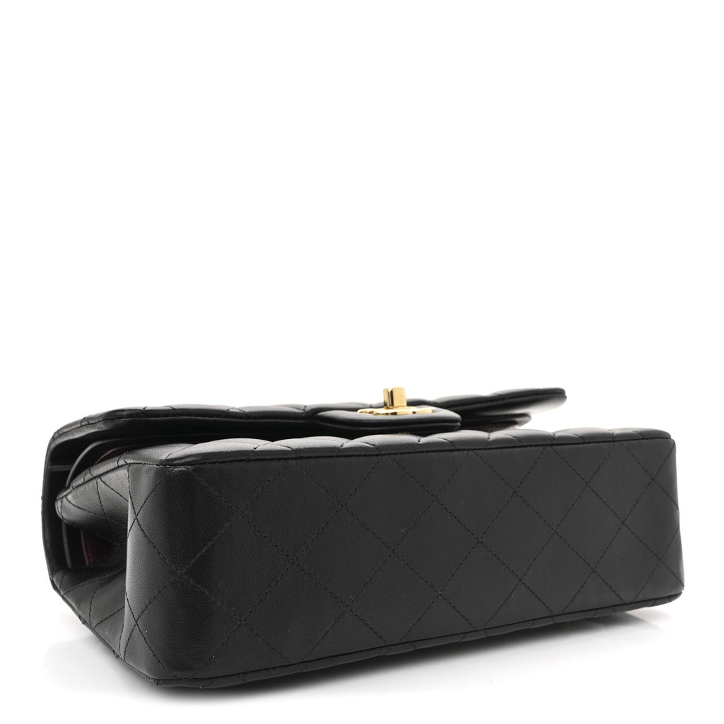 Chanel Lambskin Quilted Small Double Flap Black