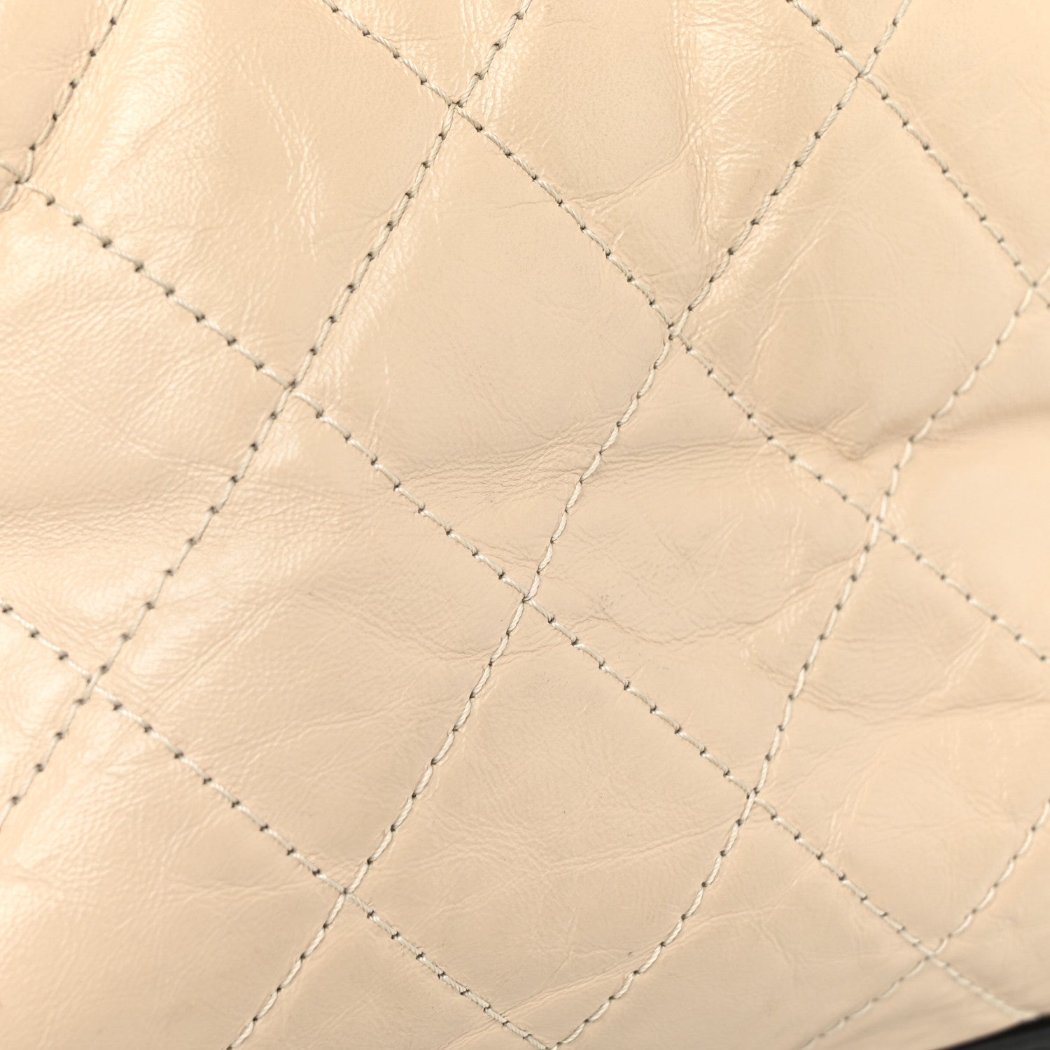 Chanel Aged Calfskin Quilted Medium Gabrielle Hobo Beige Black