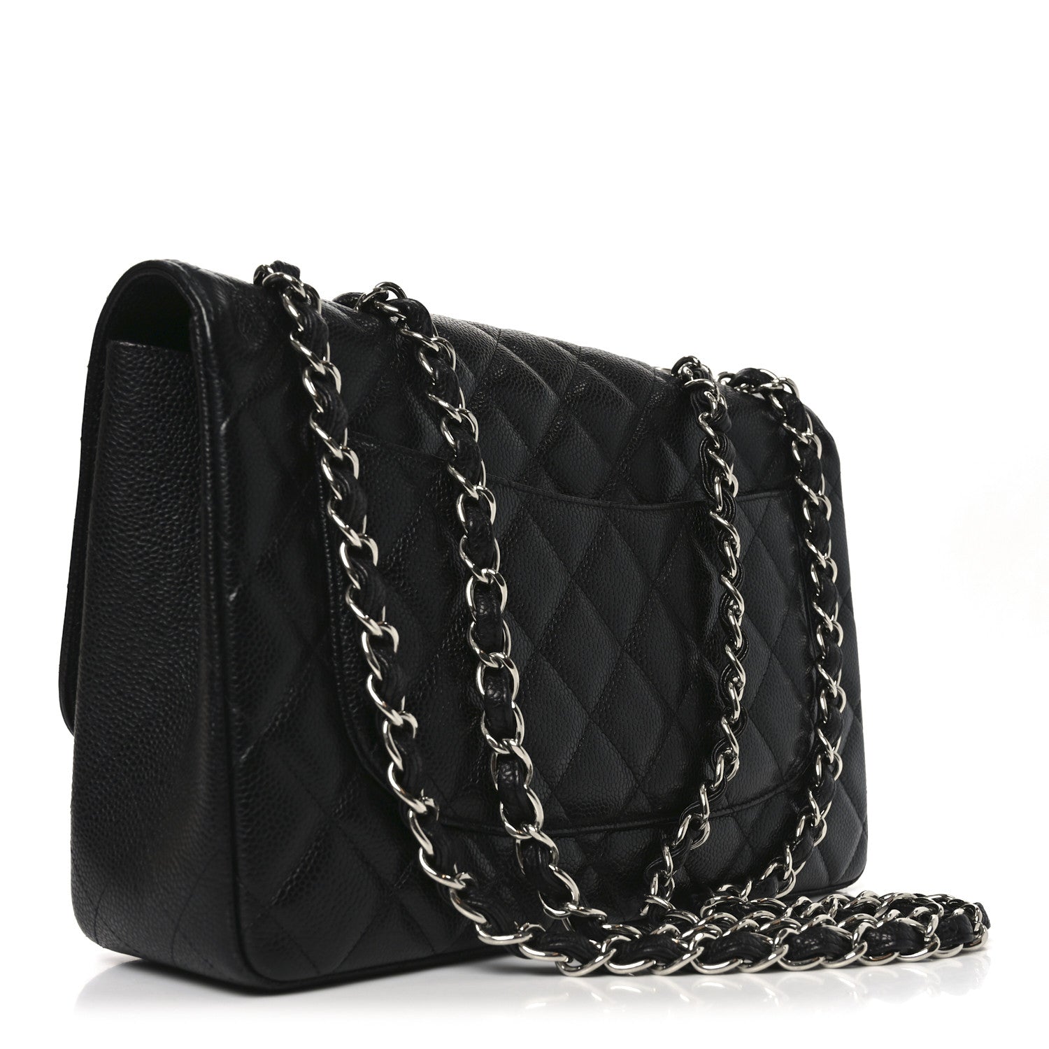 Chanel Caviar Quilted Jumbo Single Flap Black