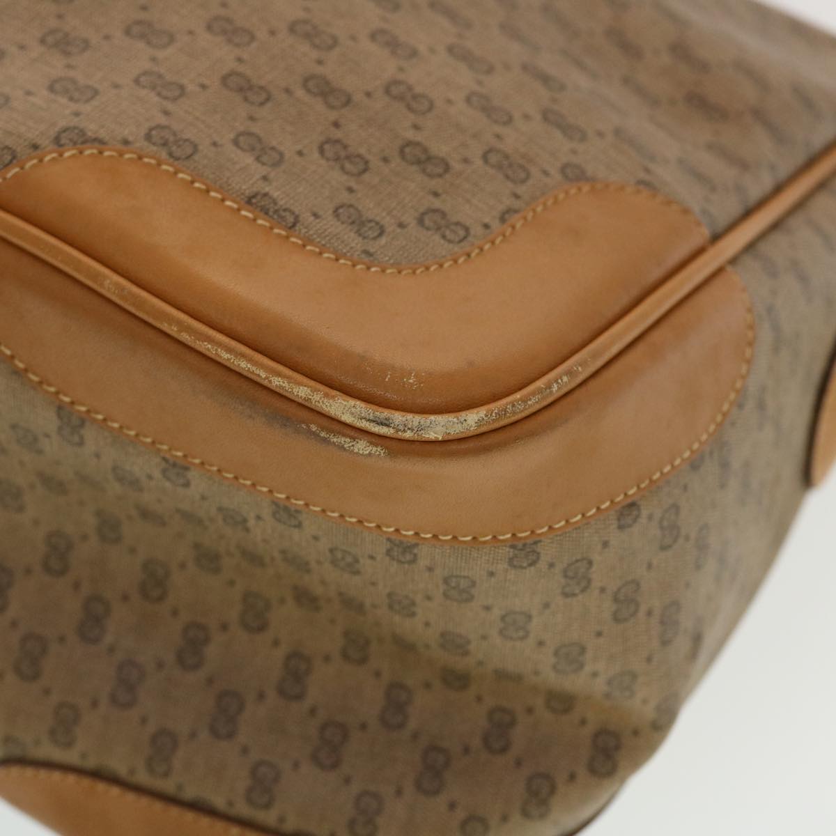 GUCCI Micro GG Canvas Hand Bag PVC Leather Beige 002.104.0033  43224