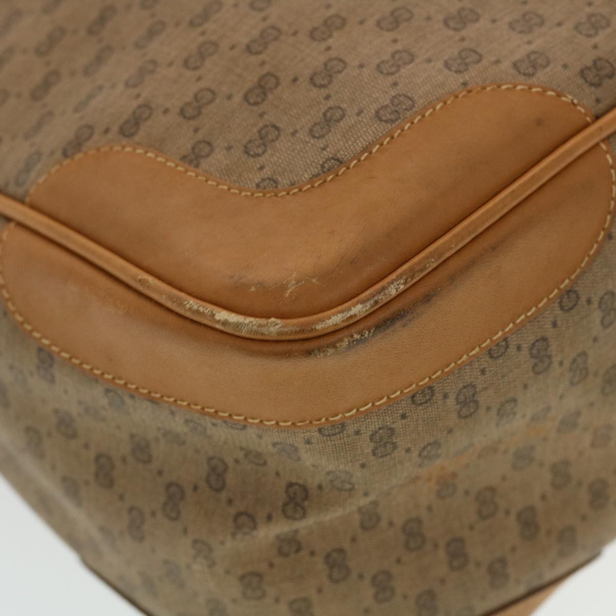 GUCCI Micro GG Canvas Hand Bag PVC Leather Beige 002.104.0033  43224