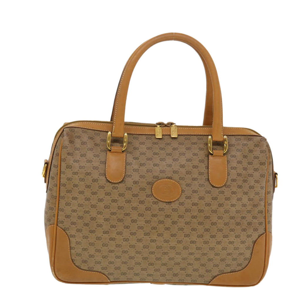 GUCCI Micro GG Canvas Hand Bag PVC Leather Beige 002.104.0033  43224
