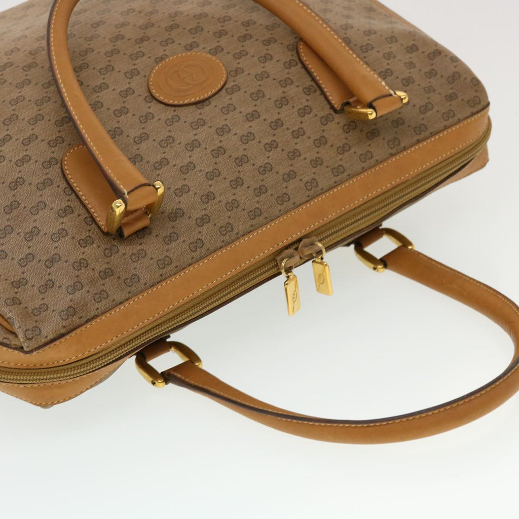 GUCCI Micro GG Canvas Hand Bag PVC Leather Beige 002.104.0033  43224