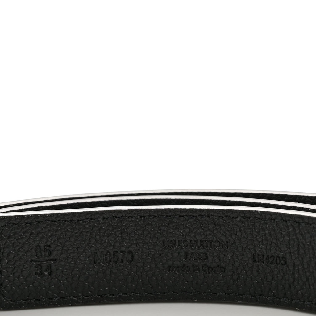 Louis Vuitton Calfskin Monogram 25mm LV Iconic Reversible Belt 85 34 Black