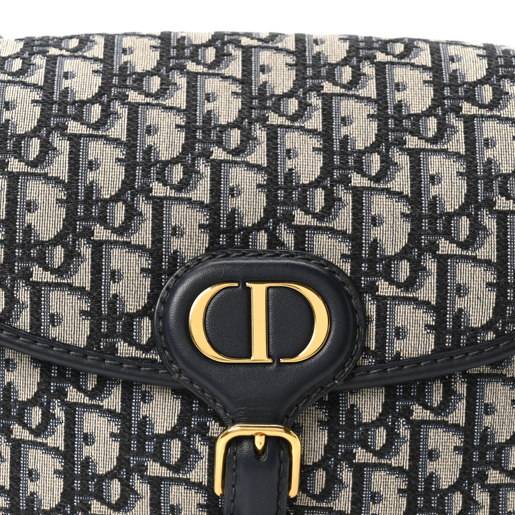 Christian Dior Oblique Medium Bobby Flap Blue
