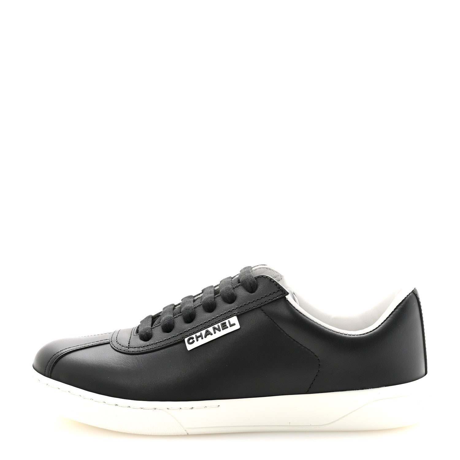 Calfskin CC Womens Sneakers 37 Black