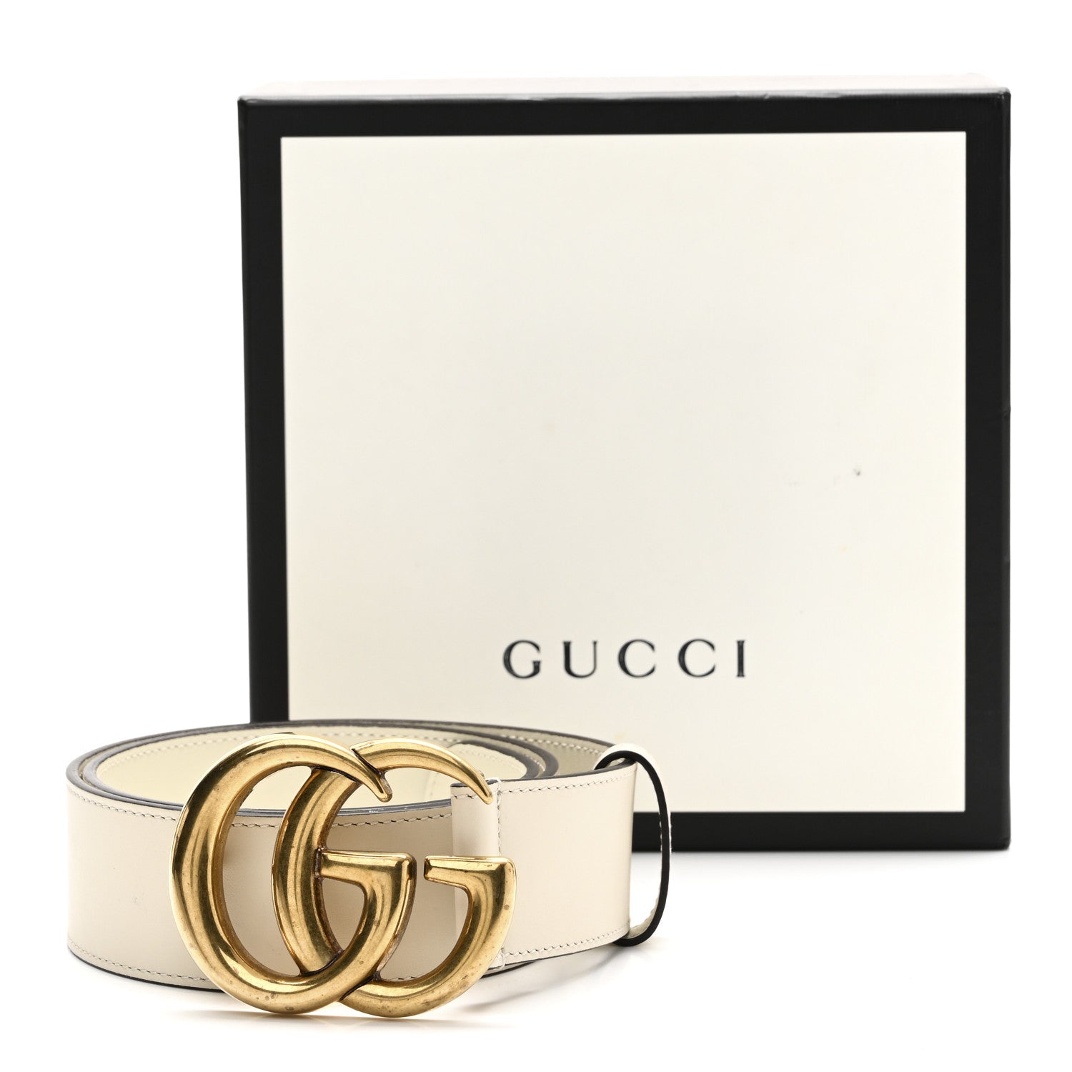 Gucci Calfskin Double G 40mm Belt 70 28 Mystic White