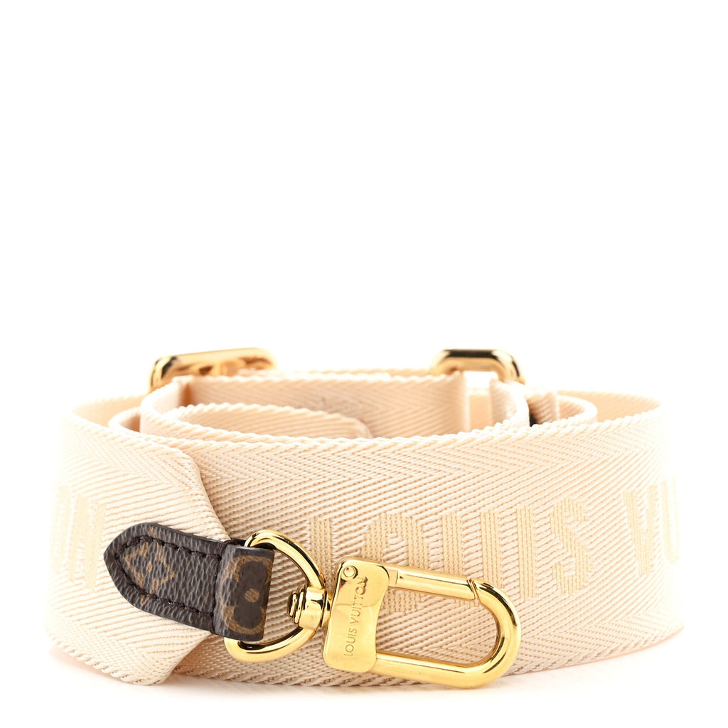 Louis Vuitton Jacquard Monogram Adjustable Shoulder Strap New Creme