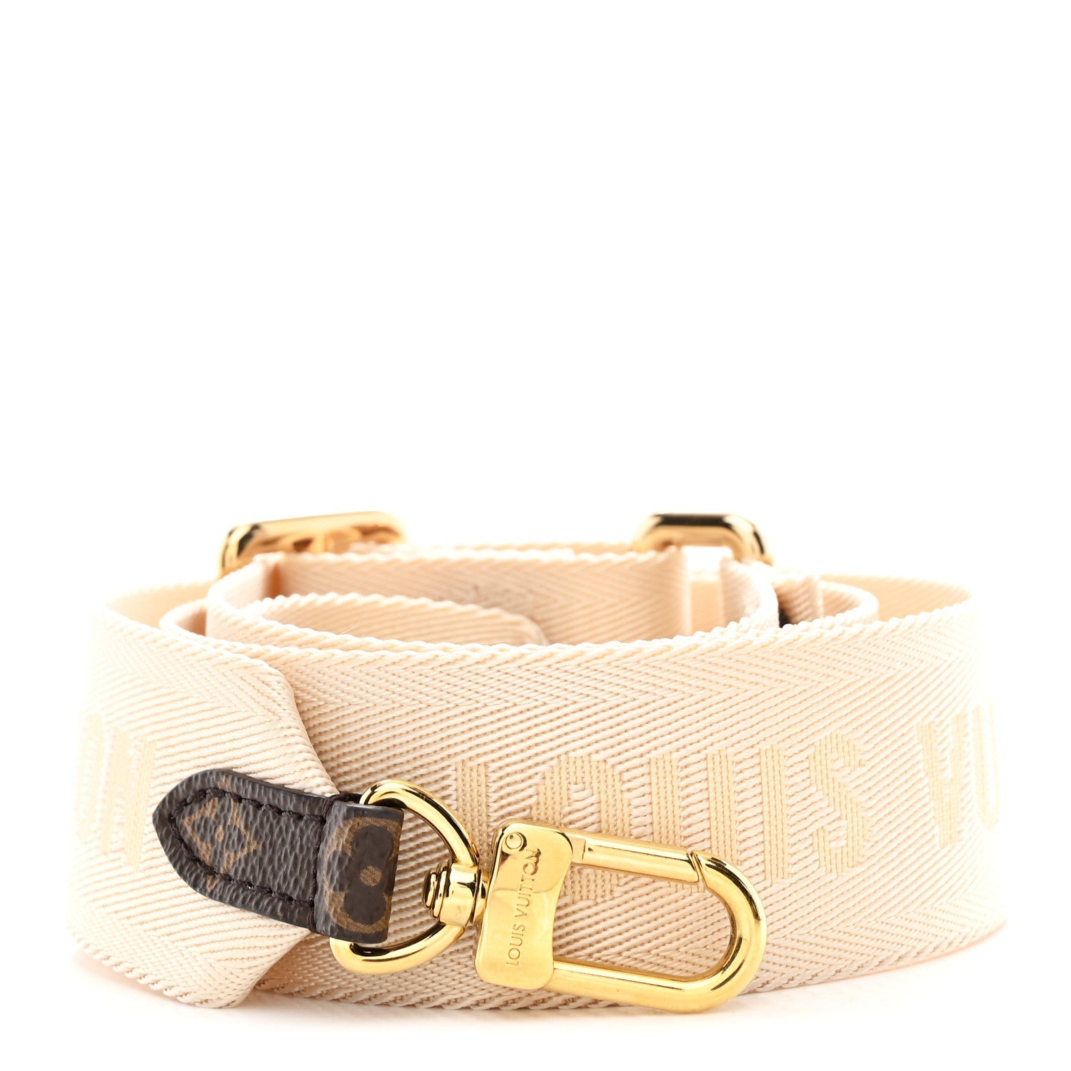 Louis Vuitton Jacquard Monogram Adjustable Shoulder Strap New Creme