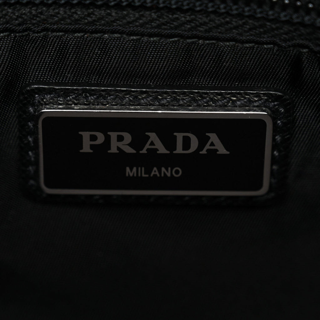 Prada Tessuto Nylon Montagna Messenger Bag  Blue Black