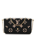 Louis Vuitton Empreinte Monogram Giant Felicie Pochette Black Beige