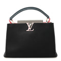 Louis Vuitton Taurillon Capucines MM Black General Blue Pink