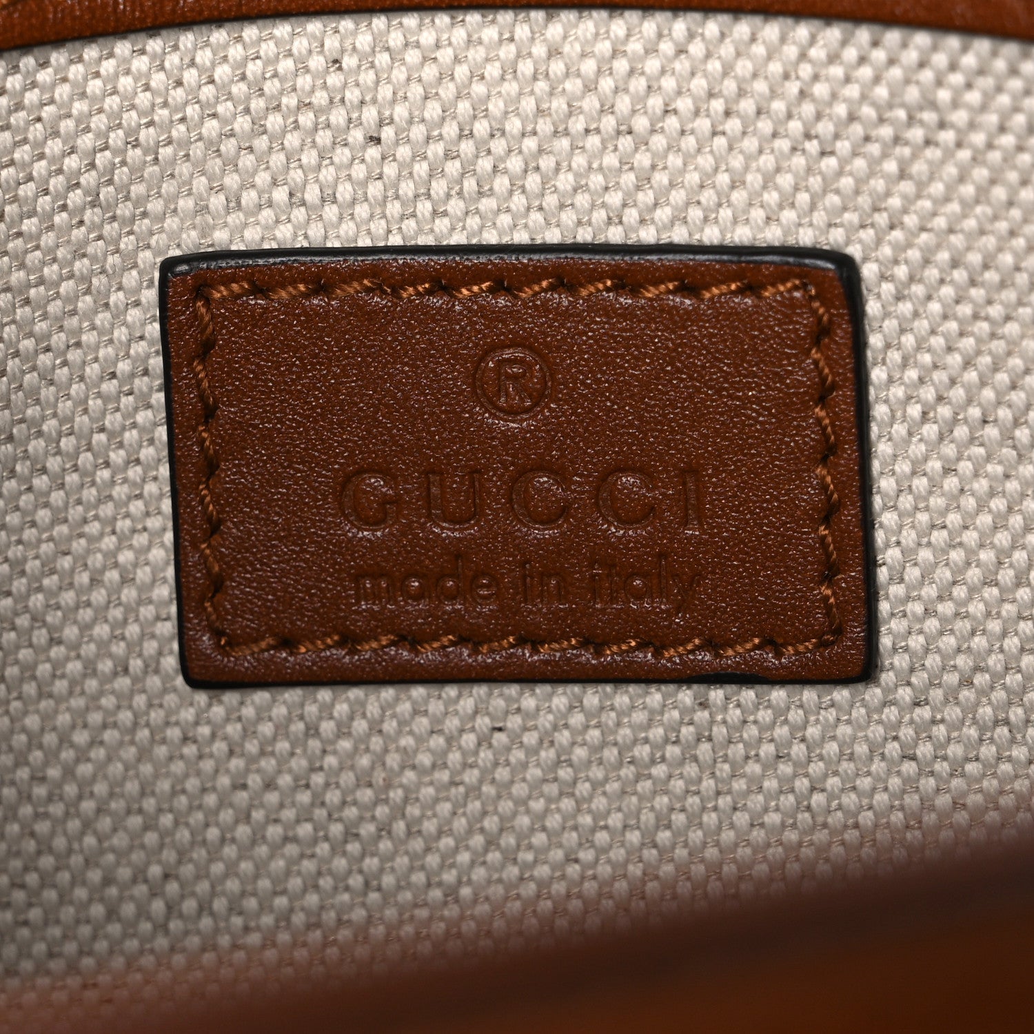 Gucci New Canvas Charisma Calfskin Crystal GG Monogram Mini Horsebit 1955 Shoulder Bag Camel Ebony