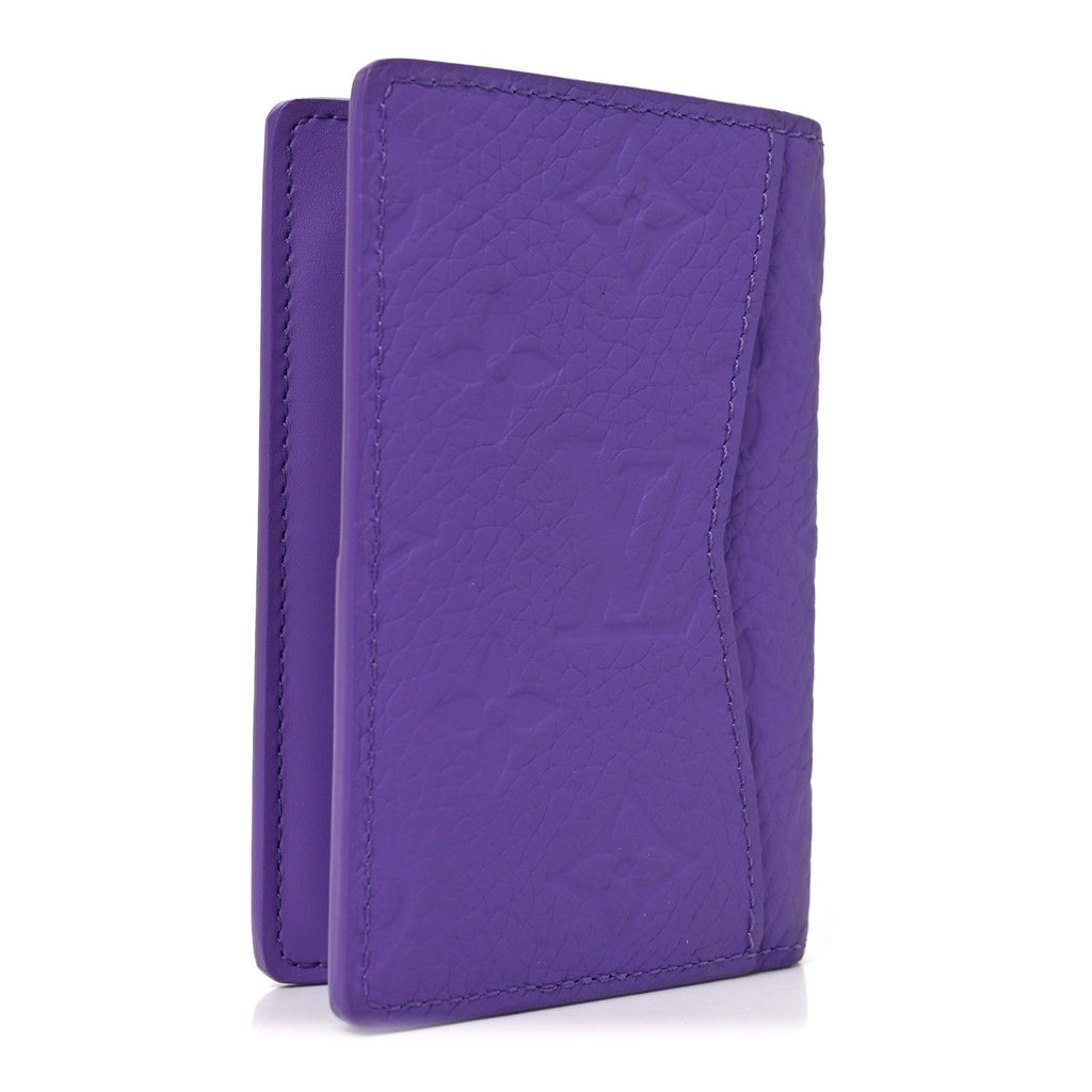 Louis Vuitton Taurillon Monogram Pocket Organizer Violet