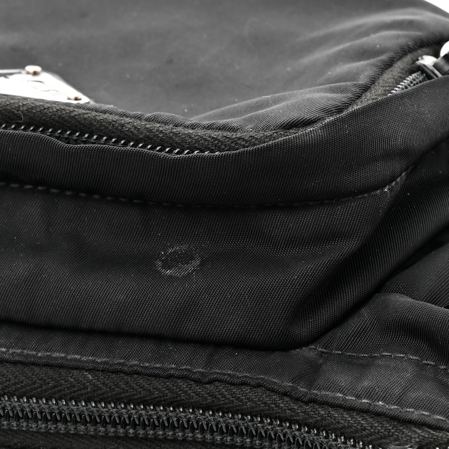 Prada Re-Nylon Saffiano Metal Triple Pocket Belt Bag Black