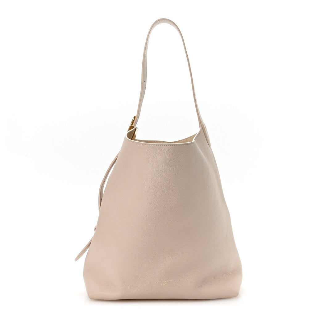 Louis Vuitton Grained Calfskin Low Key Hobo MM Limestone