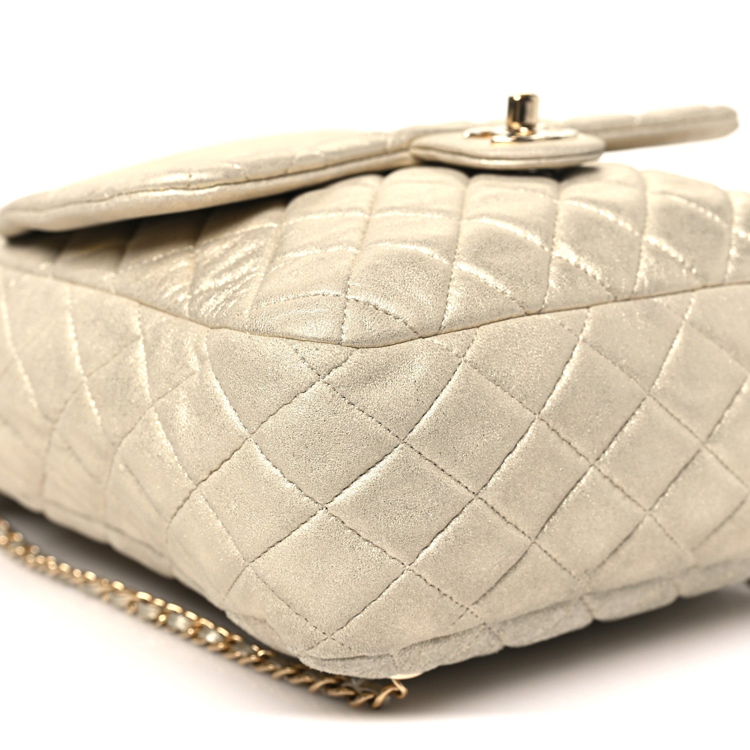 Chanel Metallic Lambskin Quilted Small In Seoul Backpack Light Gold